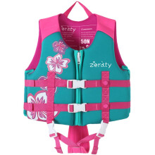 Zeraty Chaleco de Natacin para Nios Pequeos Chaqueta Flotante de Neopreno para Nios Ayuda de Natacin para Nios con Correa de Seguridad Ajus