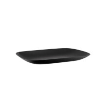 Alessi Moir ? Plateau rectangulaire en acier color  la rsine poxy noir  dcor en relief. Taille unique