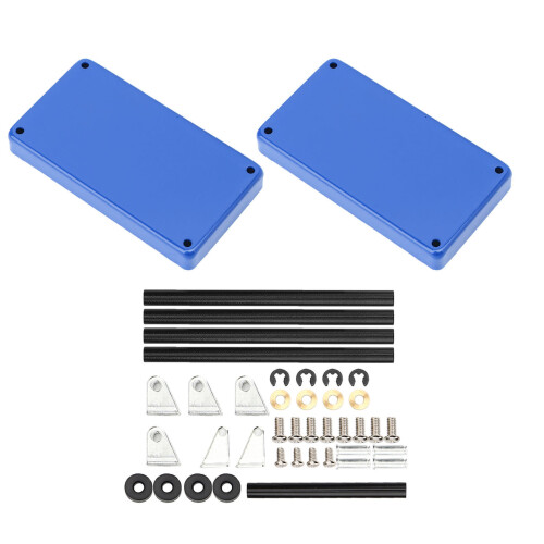 (Bleu) Mini 2-Tier Tools Trolley Mobile Workshop RC Accessories 1/8-1/16