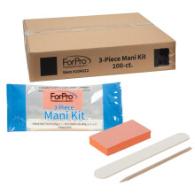 ForPro 3dln sada Mani 100 kusu jednotlive balen sada na manikru Bl dreven pilnk na nehty zrnitost 80/100 oranov Mini Buffer 80/100 dreven