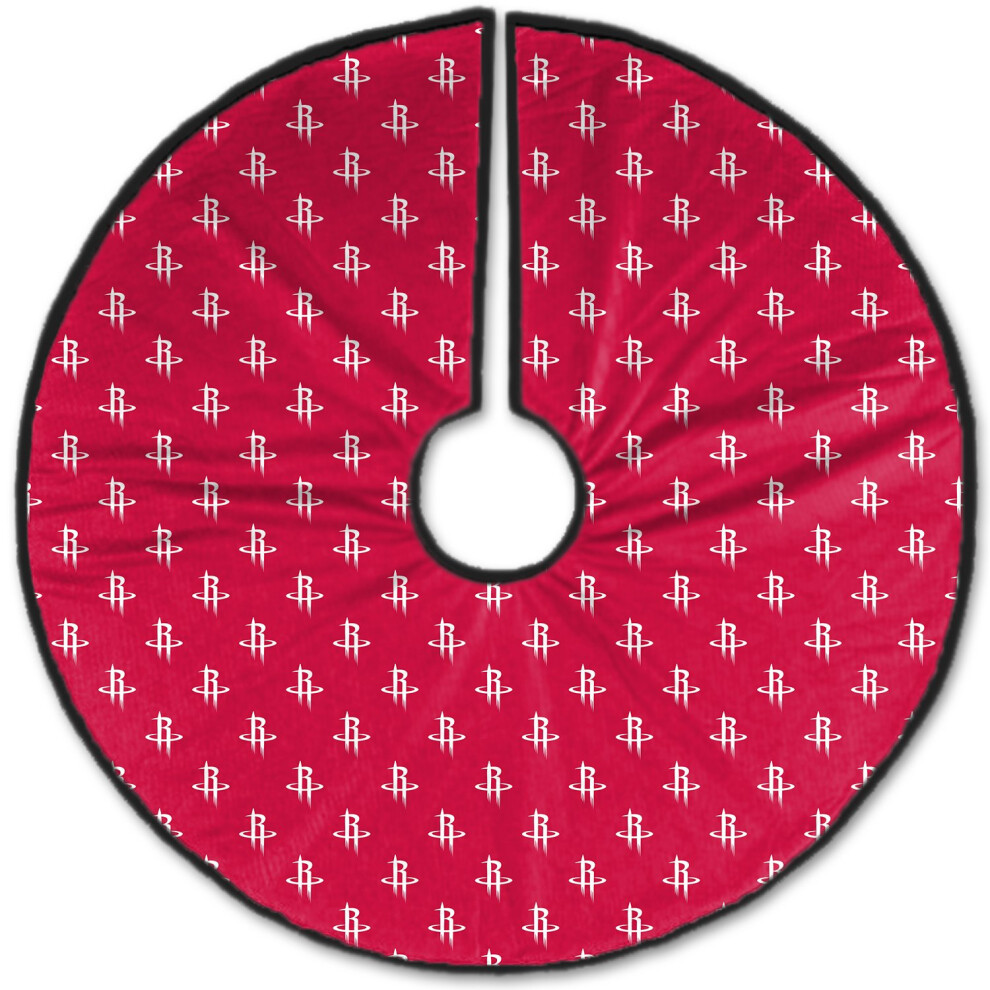 Pegasus Sports NBA Microplush Logo Christmas Tree Skirt 52"""" Houston Rockets-image-OPC-PMMJVWT-NEW