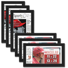 JupDec 11 22 Tot 13 24 Krantenlijst, Premium Houten Display met Acrylpaneel, Wand- of Tafelstandaard