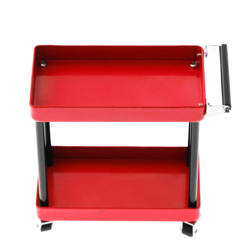 (Rouge) Mini 2-Tier Tools Trolley Mobile Workshop RC Accessories 1/8-1/16 2