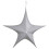 Silver Tinsel Vikbar Glitter Star Utomhus juldekoration - 44"""" - Silver 2