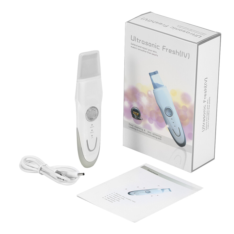USB Rechargeable Ultrasonic Skin Clean Scrubber Pore Exfoliator