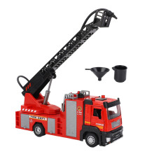 Ladder Fire Truck Toy Sound Light Water Spray Alloy Fire Engine