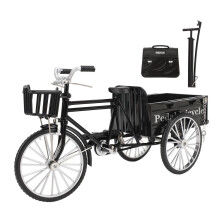 (Black) Alloy-Retro-3-Rad-Flachbett-Tricycle Vintage Grün Deko
