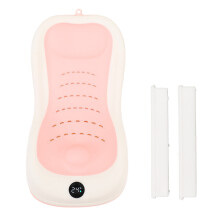 (Pink) Babybad-Sitzthermometer, rutschfest, tragbar, Rosa