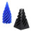 (Blue Black) Impossible Pyramid 3D Spiral Cone Stress Relief Blue Black 2