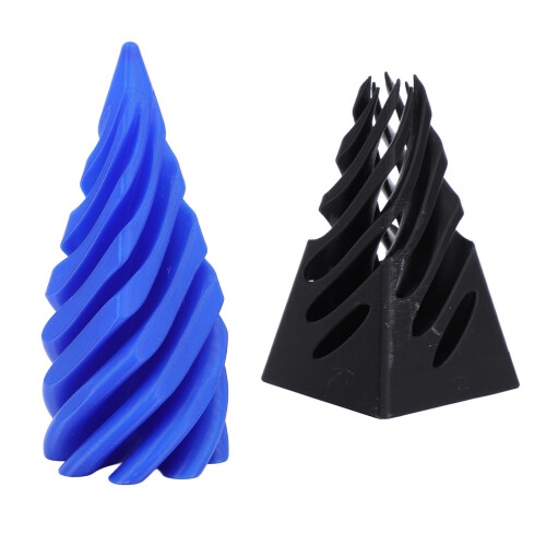 (Blue Black) Impossible Pyramid 3D Spiral Cone Stress Relief Blue Black 2