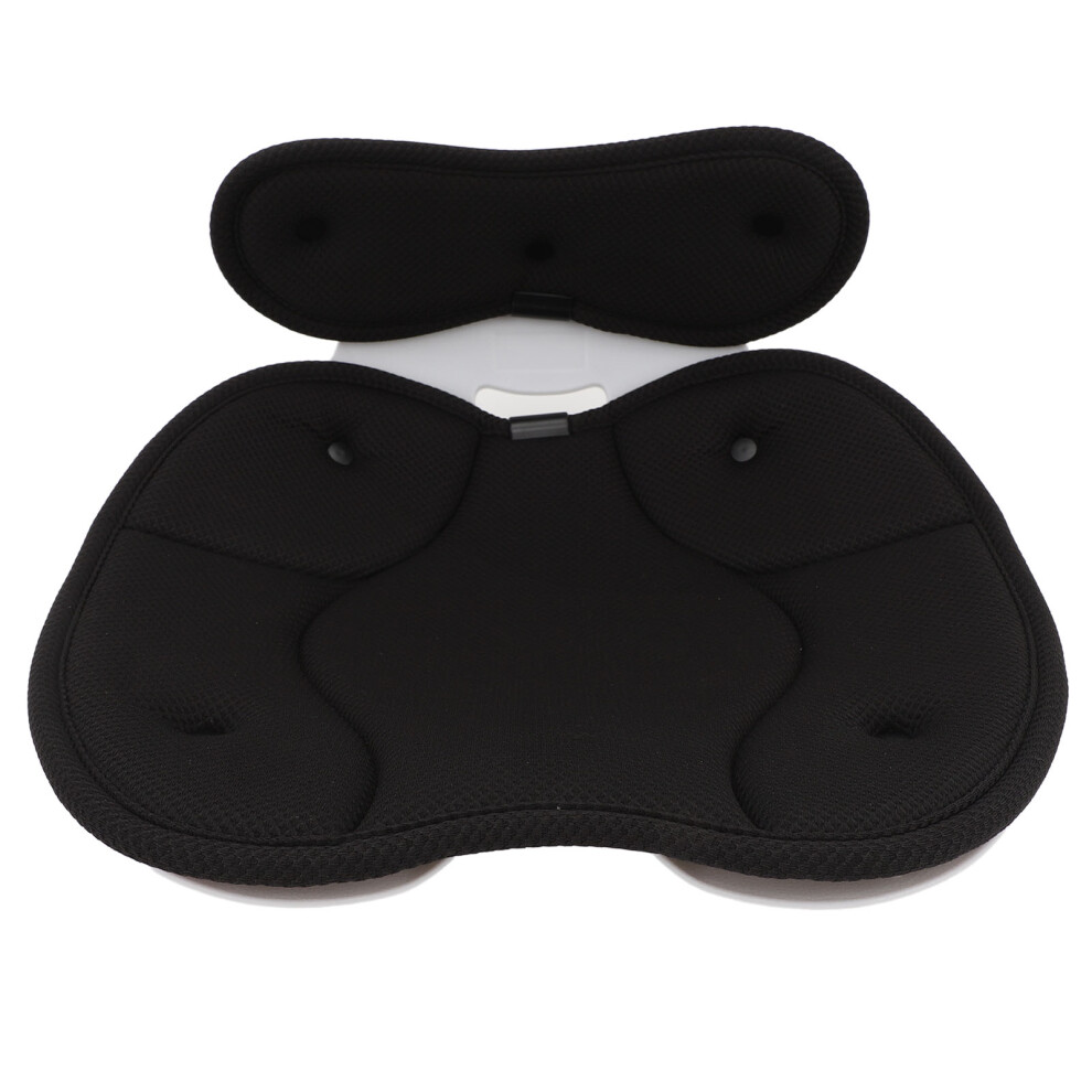 Black (Black) Lumbar Support Chair Cushion Ergonomic Breathable