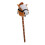 (Light Brown) Plüsch-Stickhorse mit Wiehern - Reittier Hellbraun 4