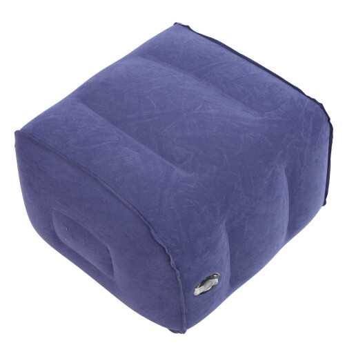 (Blue) Opblaasbare Ergonomische Reiskussen Grijs 1