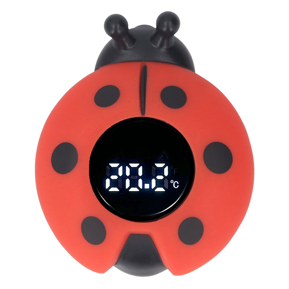 Baby Bath Thermometer LED Ladybird Temp Alert IP67 Waterproof