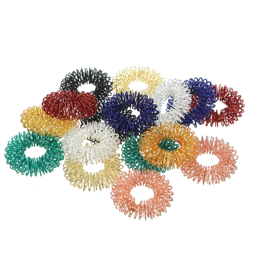 Silent Stress Relief Massage Rings 40pcs Finger Sensory Toys for Teens & Adults