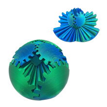 (3.1in Blue Green) 3D-Druck Getriebekugel Spannungsregelung 3,1 Zoll Blau Grün