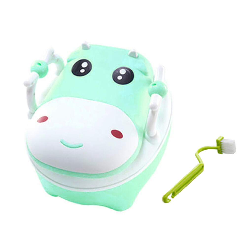 () Toddler Potty Training Toilet Non-Slip Detachable With Brush Green/Blue