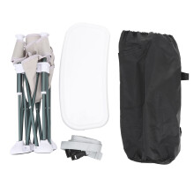(Gray) Portable Folding Baby Seat Outdoor Feeding Chair Camping Beach Gray