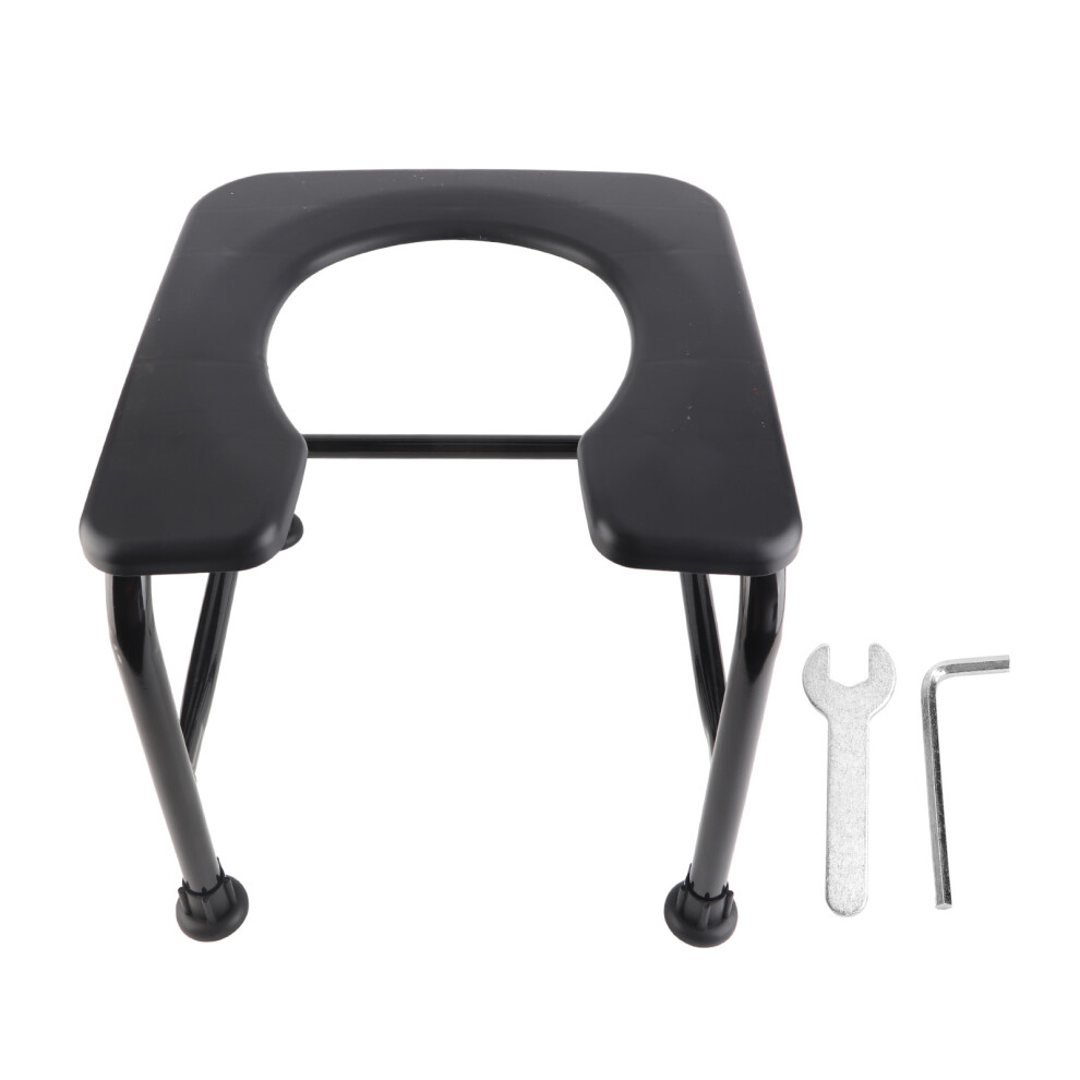 Black/Gray () Portable Commode Chair For Elderly Pregnant Women