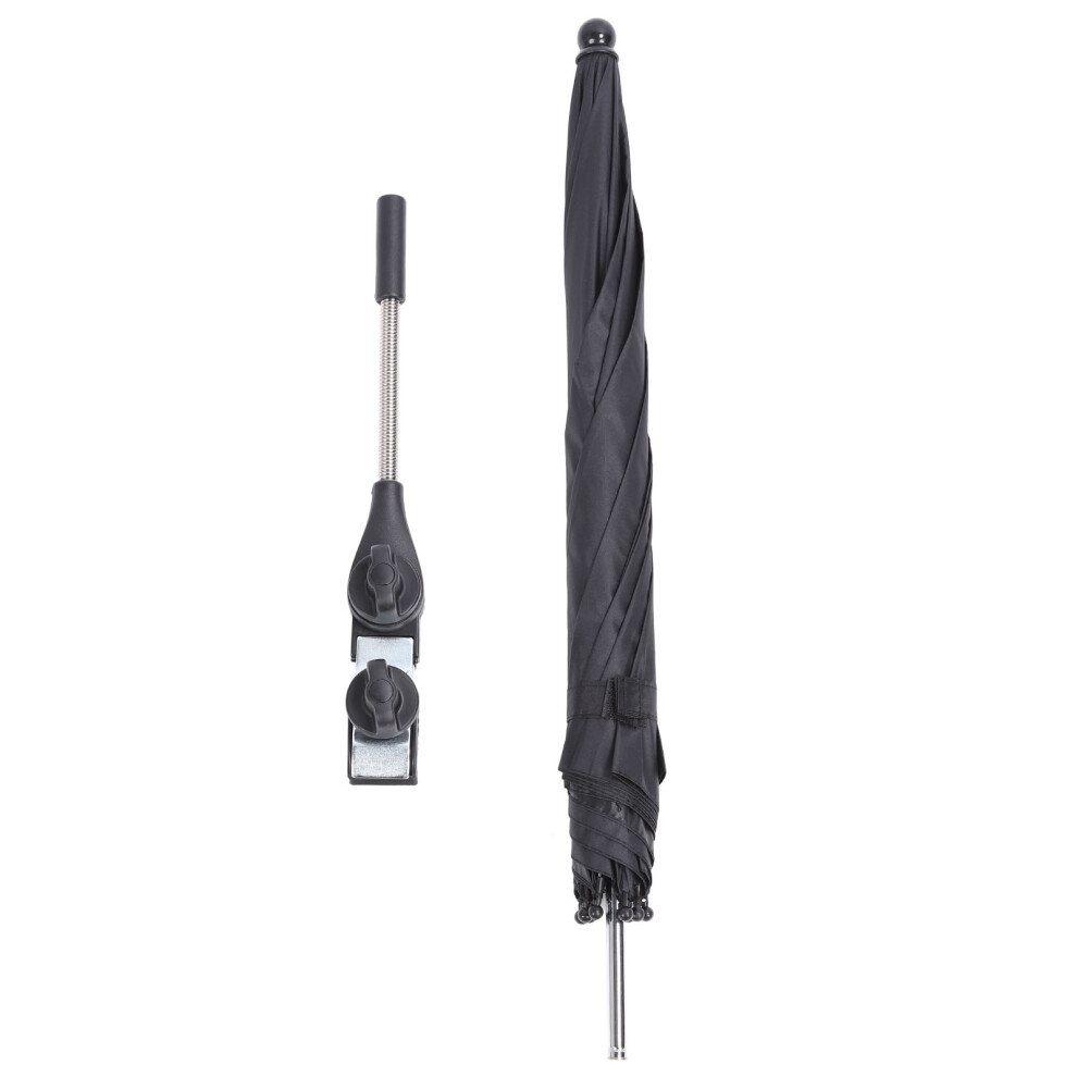 (Black) Baby Stroller Parasol Clip-On Sun Shade 85Cm Black