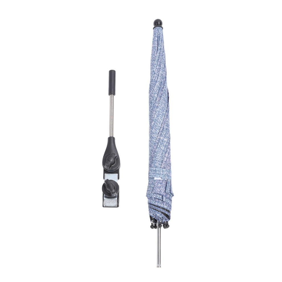 (Denim ) Baby Stroller Parasol Clip-On Sun Shade 85Cm Blue/Black