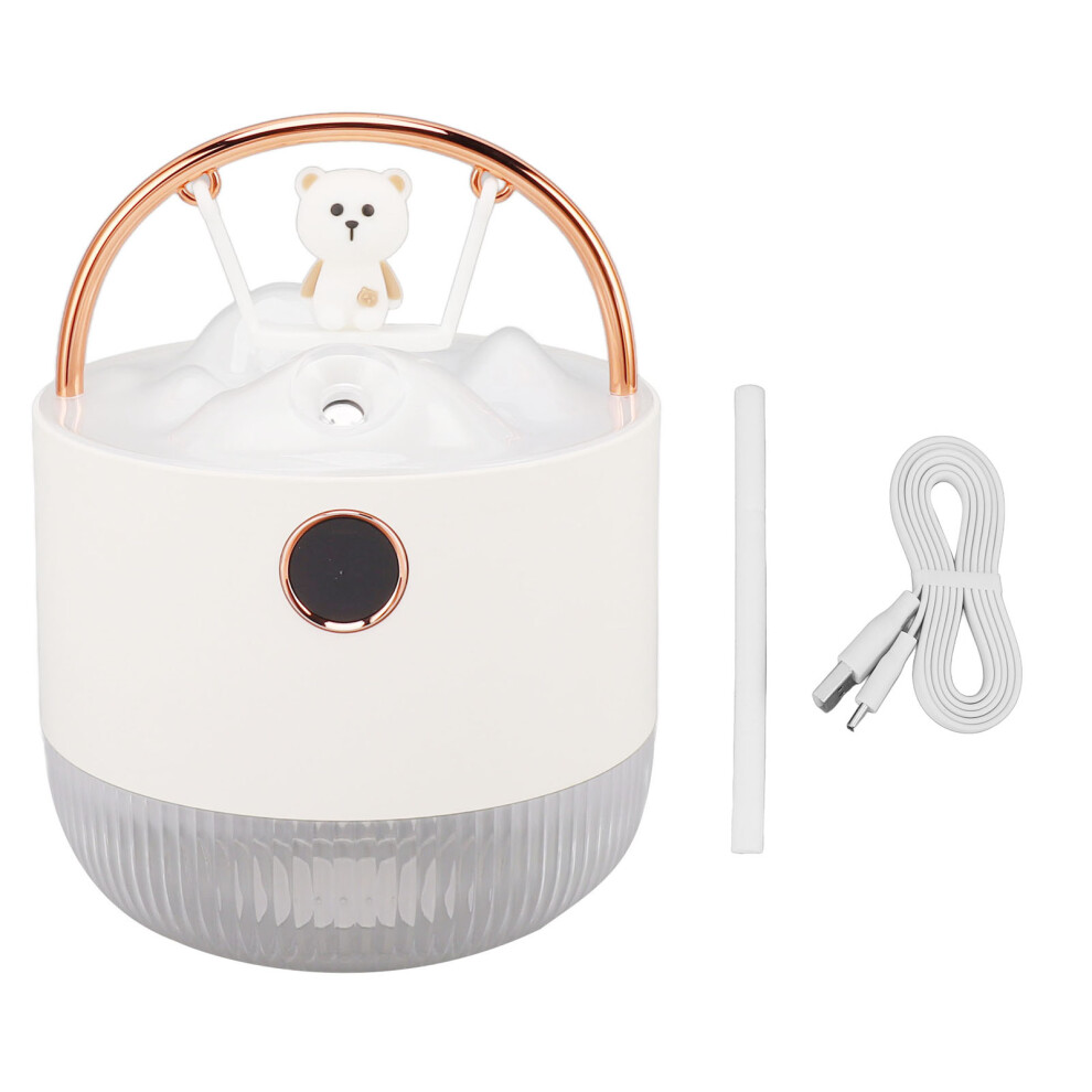 (White) Mini Humidifier 600ml 40ml/H Dual Mode Bear Night Light USB White-image-OPC-PMMKKP6-NEW