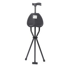 Faltbarer Gehstock mit Sitz aus Aluminium