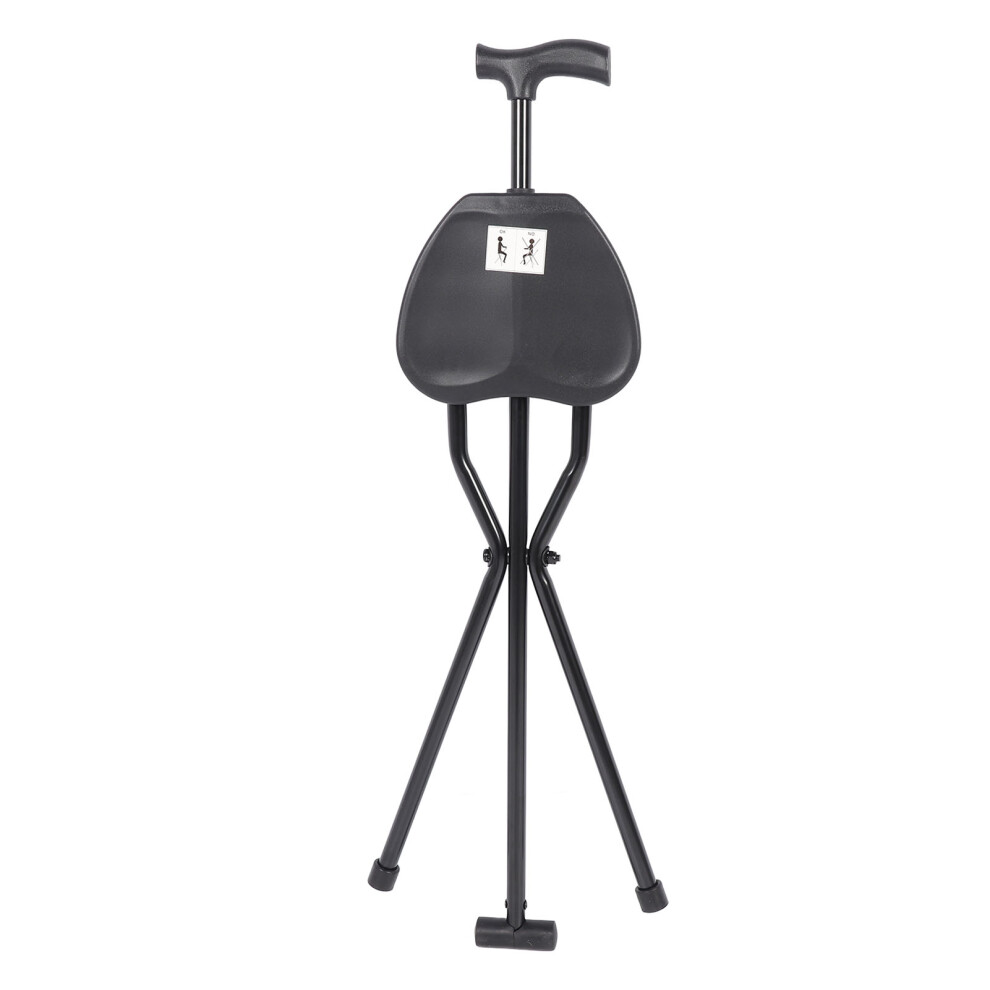 Portable Folding Walking Cane with Seat Aluminum Alloy
