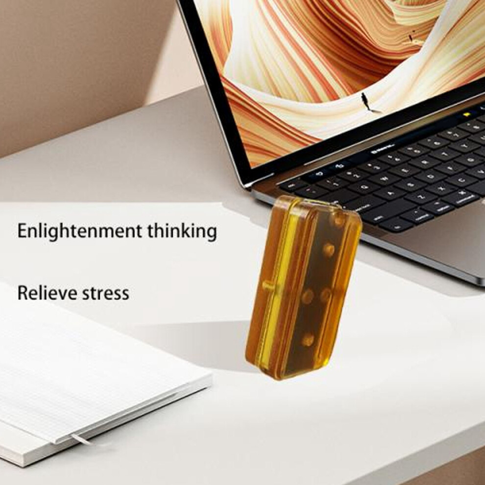 Transparent Pei Haptic Slider Anti Anxiety Push Card Amber 604725176585