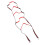 (Red) 5-Step Nylon Foldable Boat Ladder Red 5