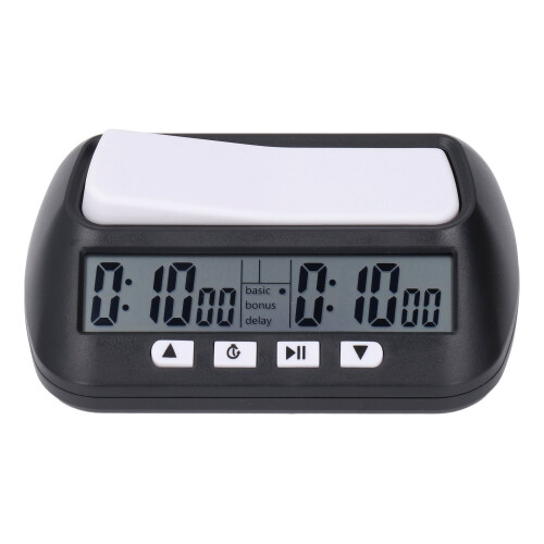 (Black) Portable Digital Chess Clock for Go Match Black