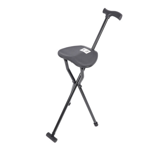 Aluminum Folding Walking Cane with Seat 1