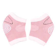 (Pink) 1 Pair Baby Knee Pads Anti Slip Skin Friendly Breathable Unisex Brown