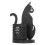 Portapenne gatto nero metallo decorativo 2