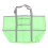 (Green) Mesh Beach Bag 8 Pockets Waterproof Large Capacity Green 2