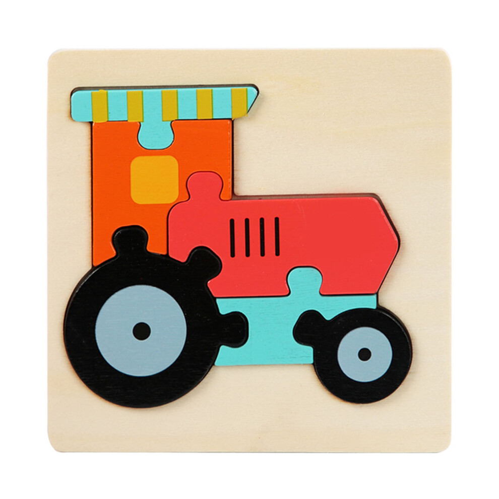 Wooden Vehicle Puzzles Early Learning Toddler Educational Toys