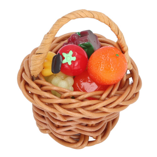 3 Mini Dollhouse Fruit Basket mit 30 Früchten 2