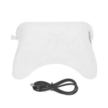 (Gray) Neck Back Massager Pillow with Heat Shiatsu Relief Gray