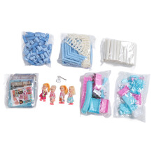 Princess Castle Building Toy 4 Floors 14 Rooms DIY Set Light Blue
