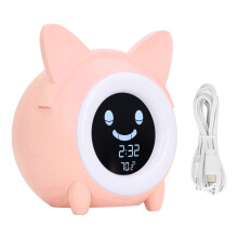 (Pink) Kinder Wecker Digital-Nachtlicht Rosa