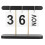 (Black) Wiederverwendbarer stehender Flip-Kalender schwarz 3