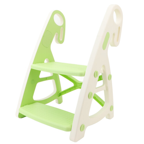 Toddler Step Stool 2 Step Height Adjustable Anti-Slip Stable 1