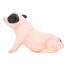 (Sitting Pig) Realistische PVC-Schwein-Figur zum Sitzen