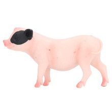 (Standing Pig) Realistische PVC-Schwein-Figur zum Sitzen