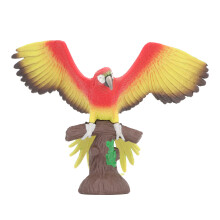 (Type 2) Dekorative Papageienfigur mit Baumstumpf-Basis