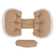 (Deep Khaki) Adjustable U-Shaped Pregnancy Waist Support Pillow Blue