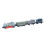 (Blue) Vintage Alloy Pull-Back Steam Train Red 5