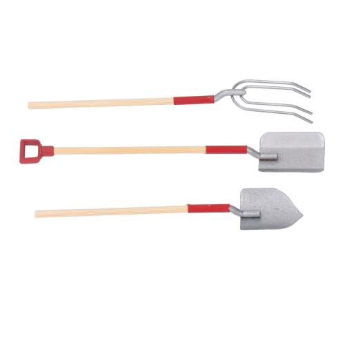 3Pcs Mini Farm Tools Alloy Wood Handle Multi Purpose 2