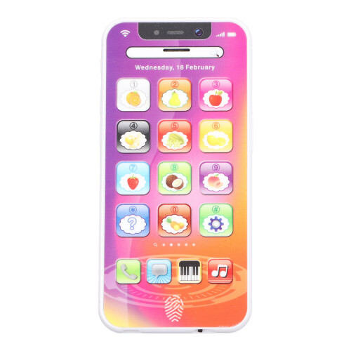 (Purple) Kids LED Rechargeable Learning Phone Blue 2