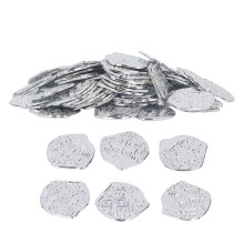 (Silver) 100x Piratenmünzen Deko Halloween Silber Hochsimuliert